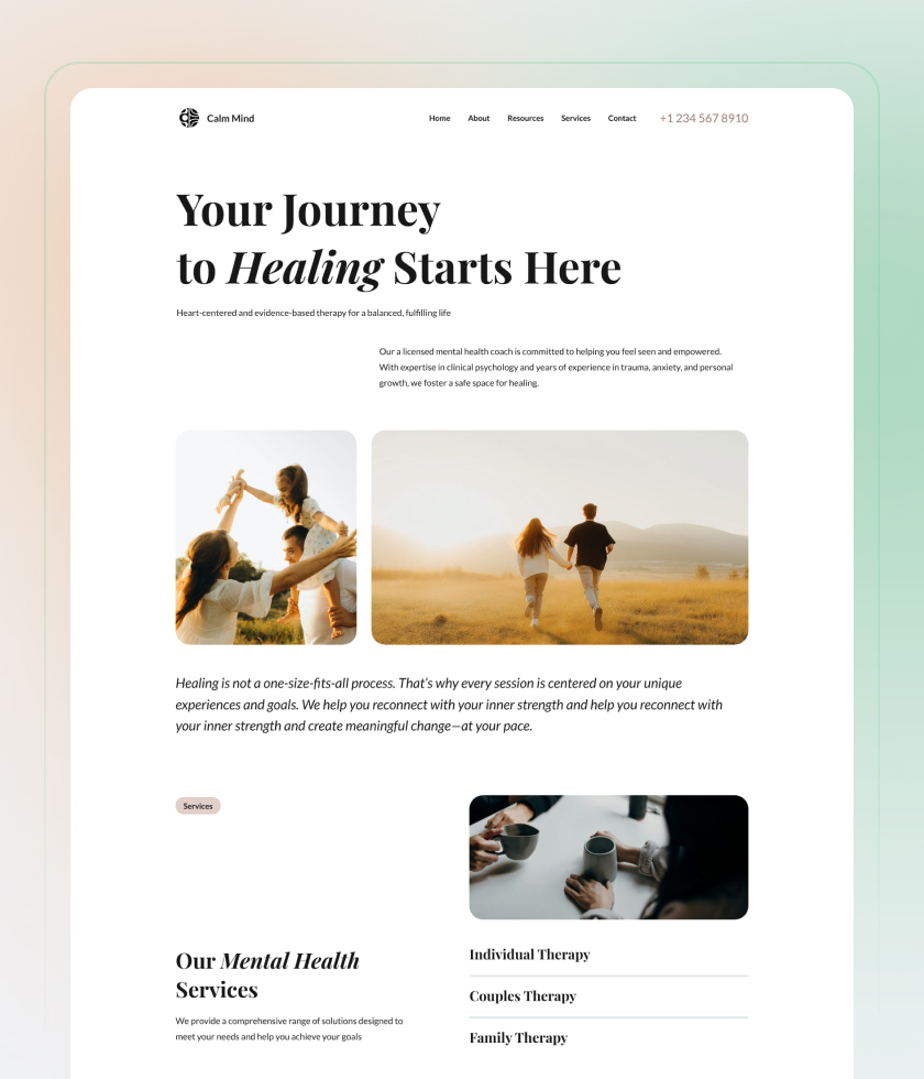 Light website template 4