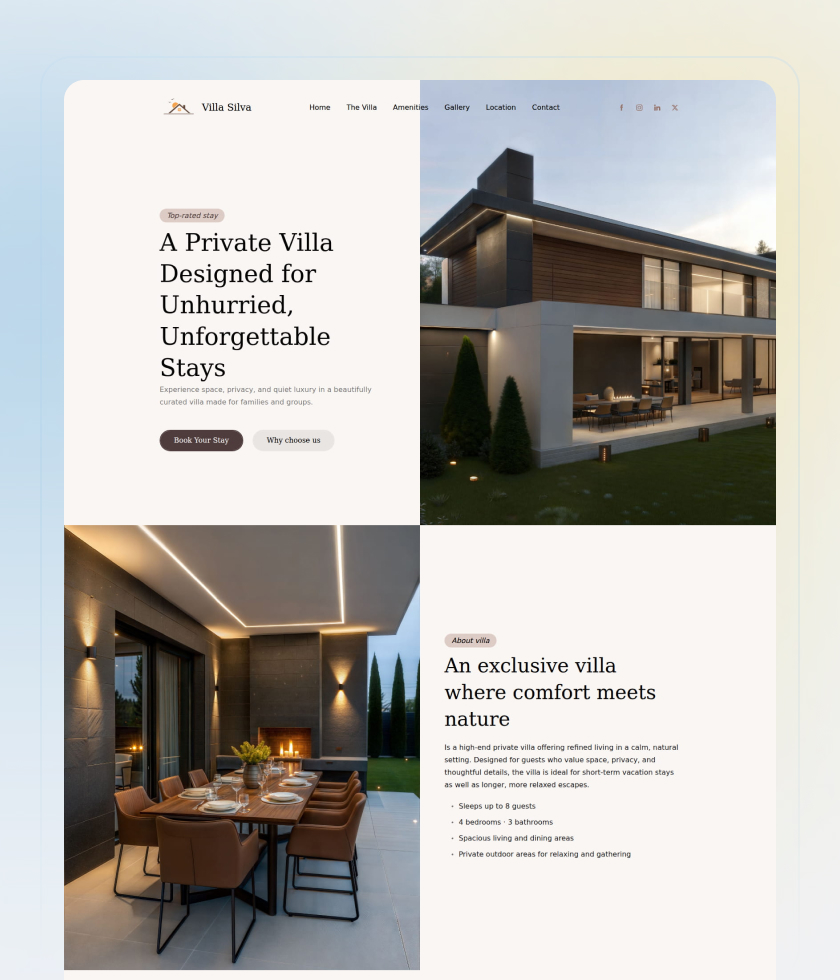 Scandinavian website template 6