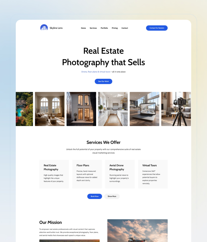 Navy website template 7