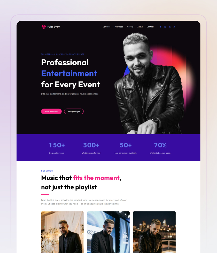 Sophisticated website template 3