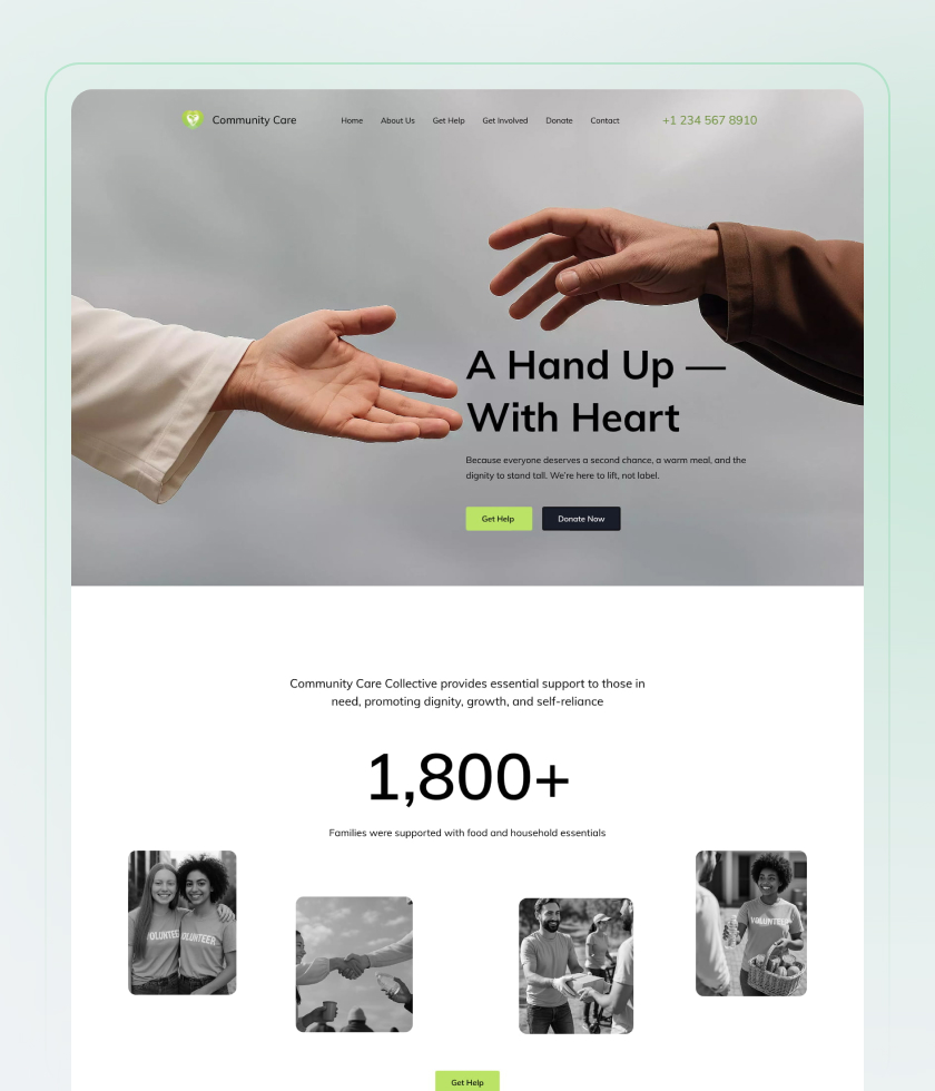 Prévia do template Charity Organization