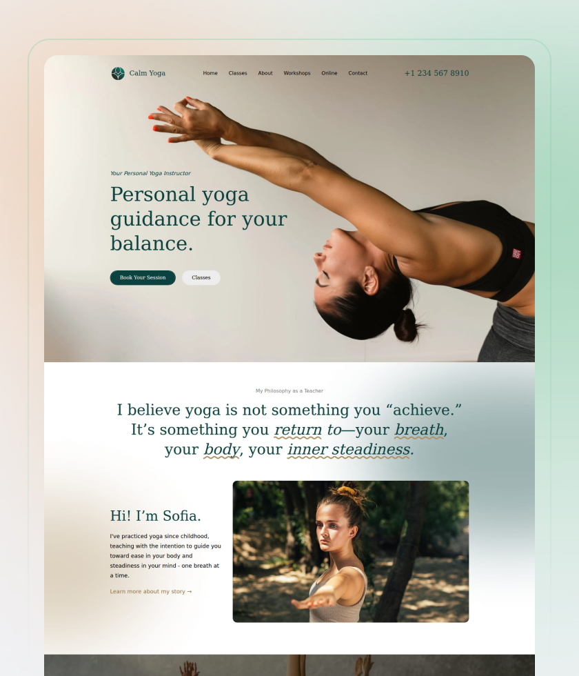 Gradient website template 6