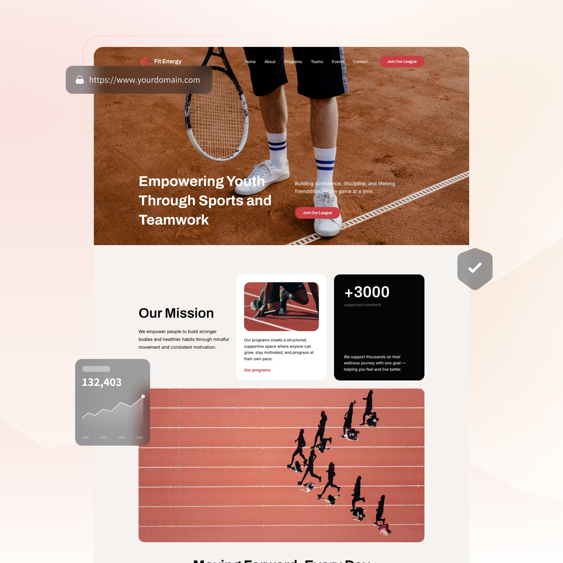 sports club website builder