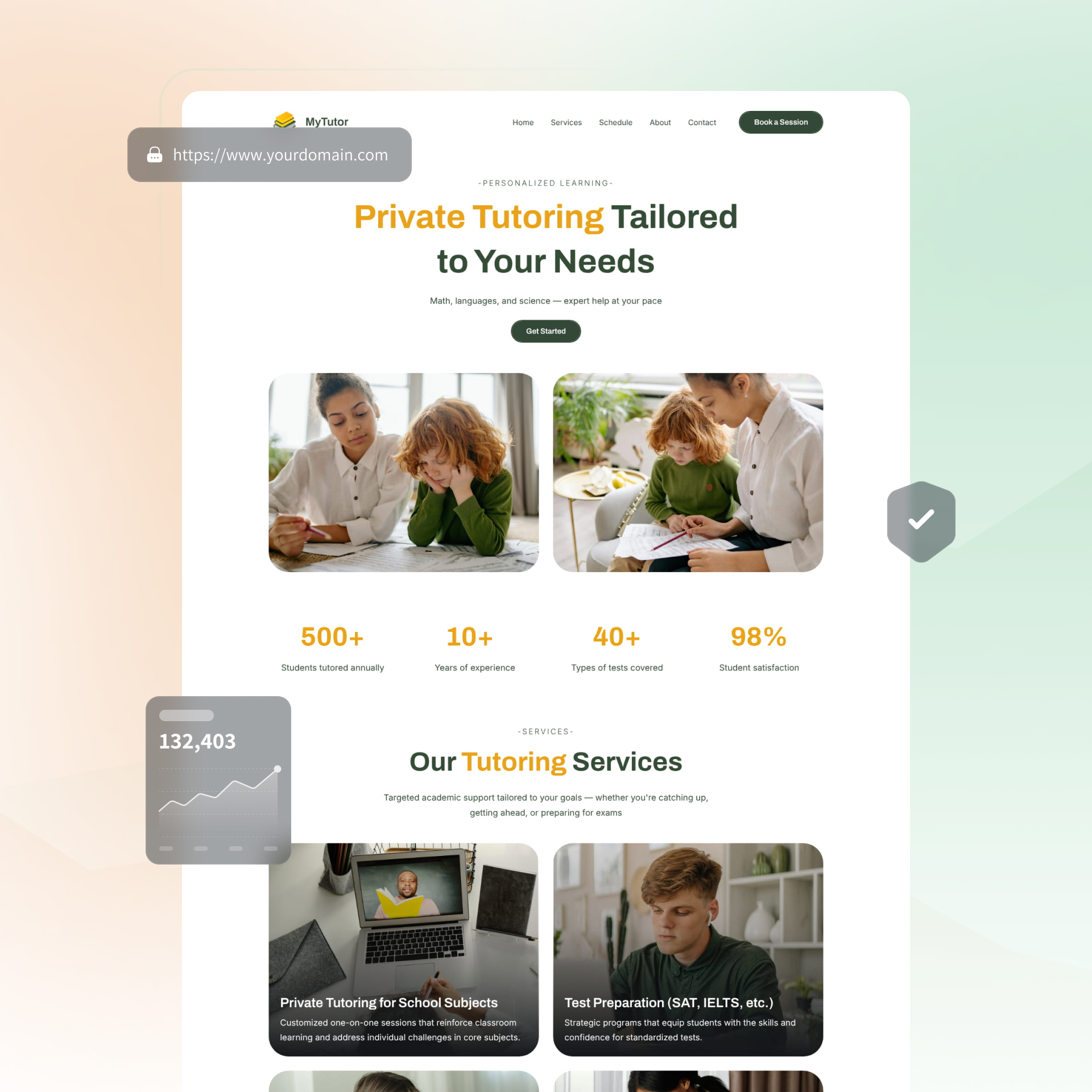 tutoring website builder