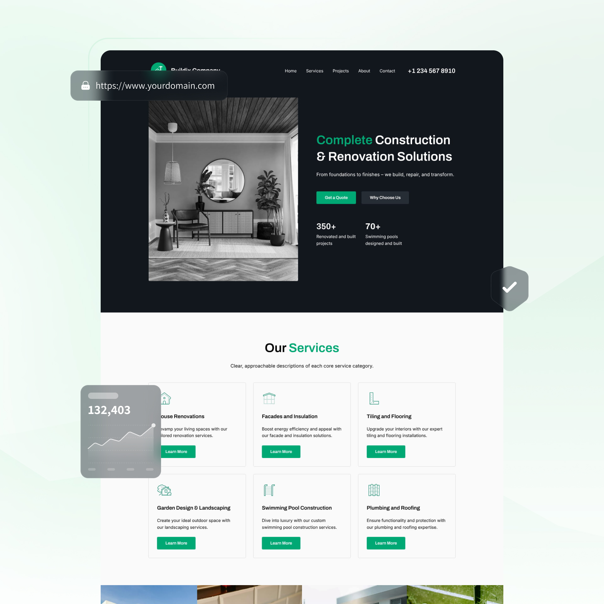 general contractor website builder