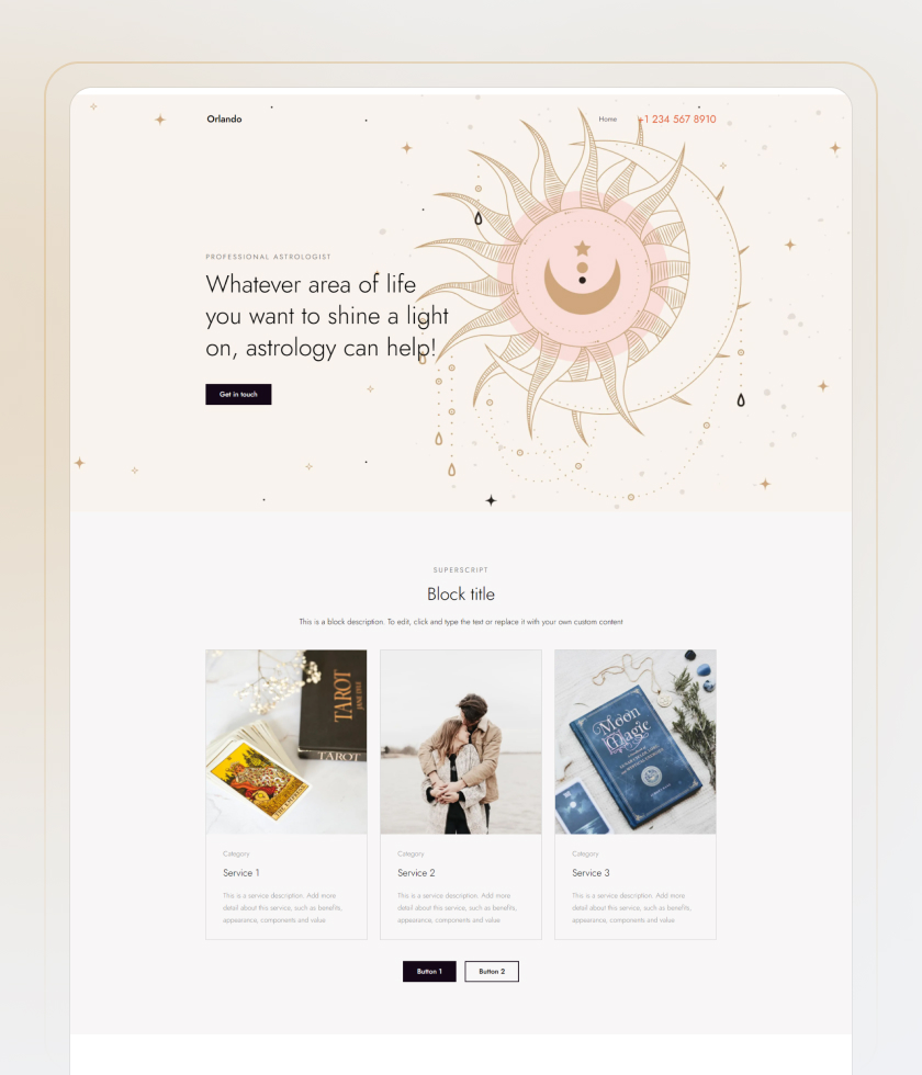 Tattoo artist website template 2