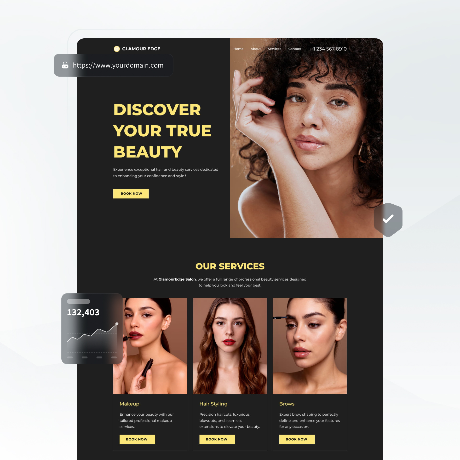 hair stylist website builder