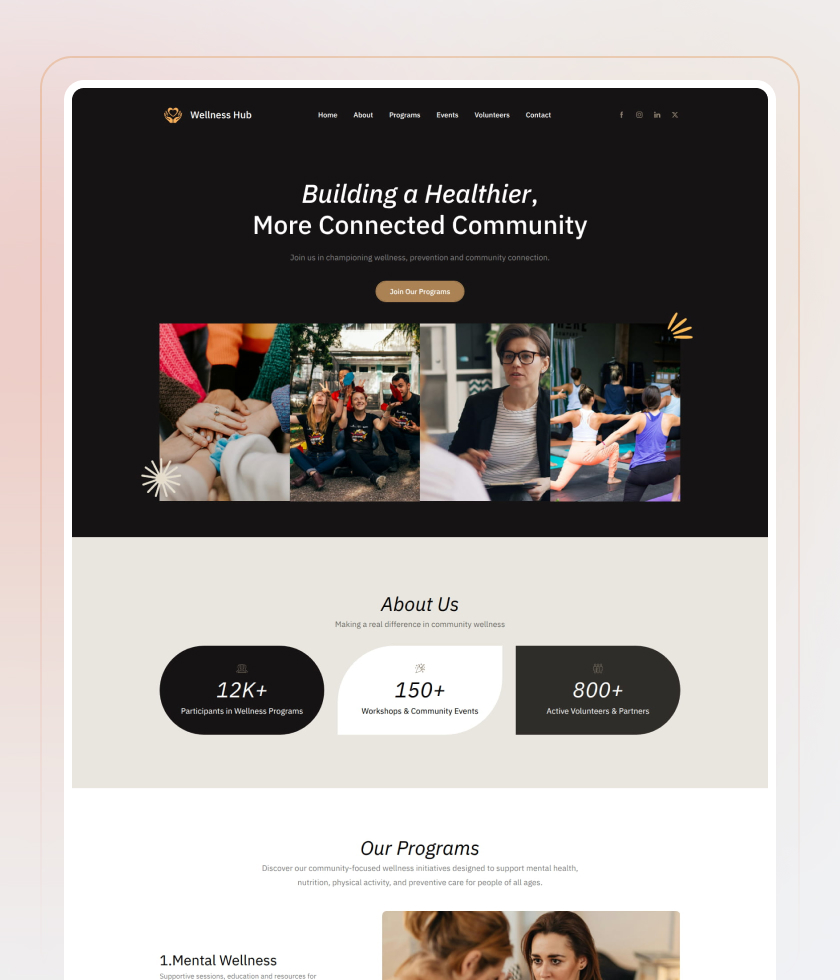 hair salon Website Template 2