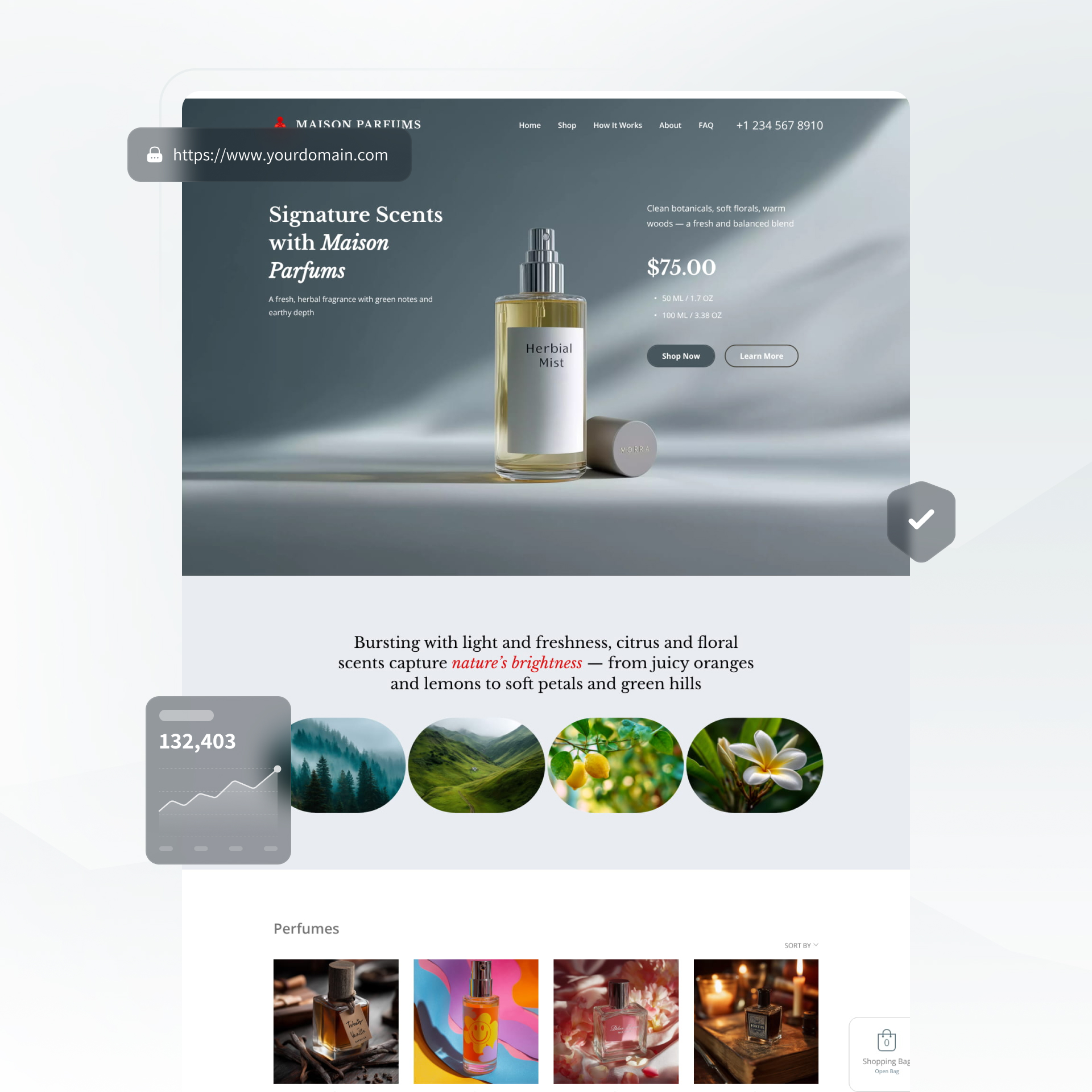 perfume website builder
