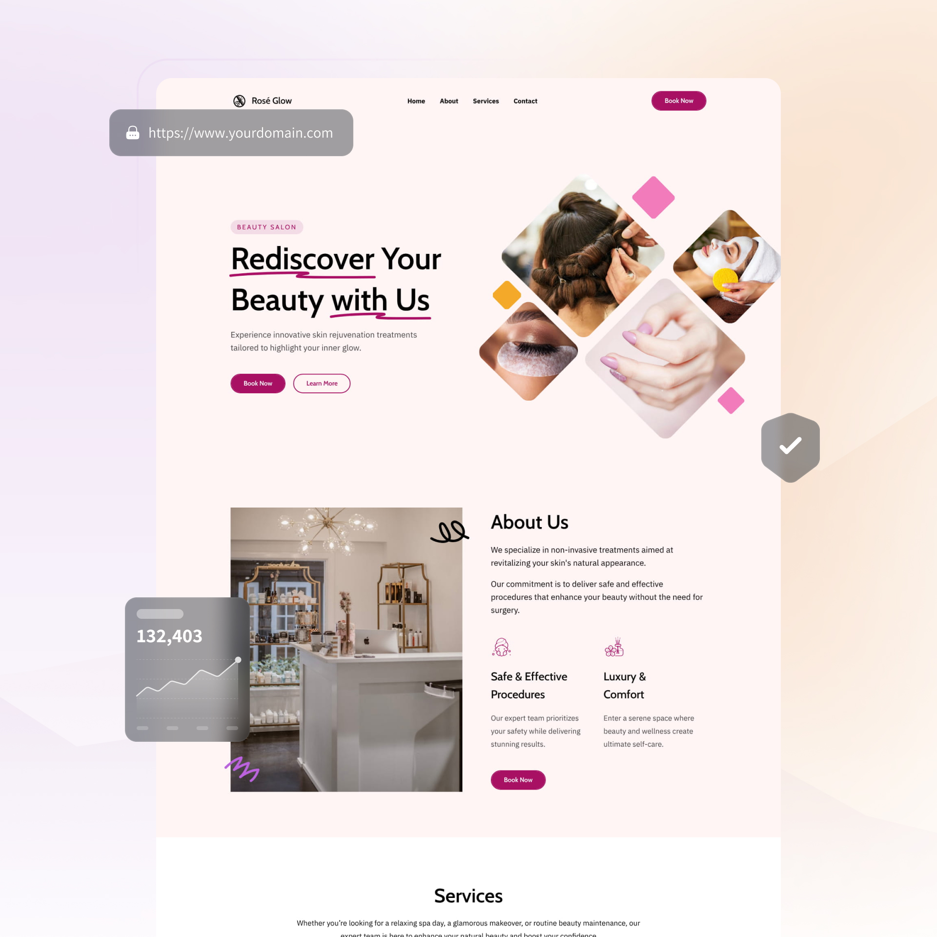 hair salon website builder
