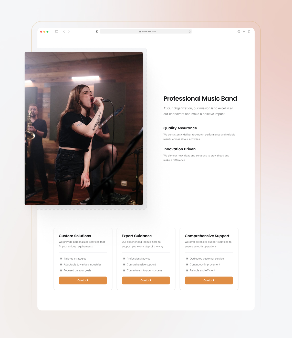 How to build a band site