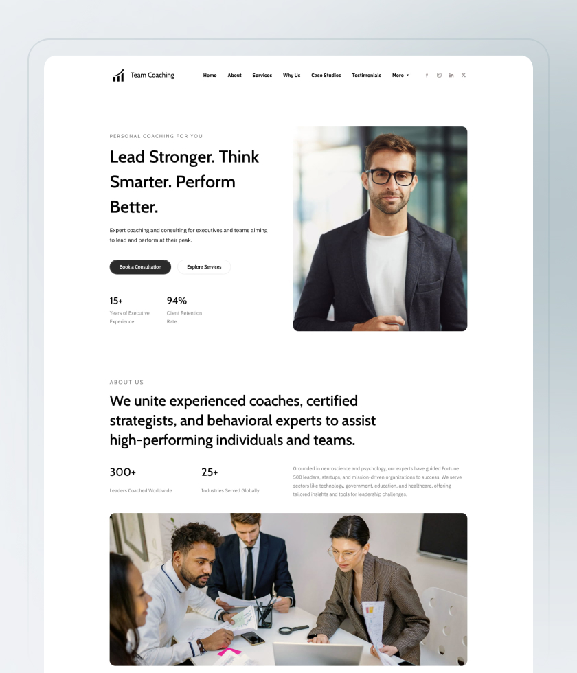 Classic website template 5