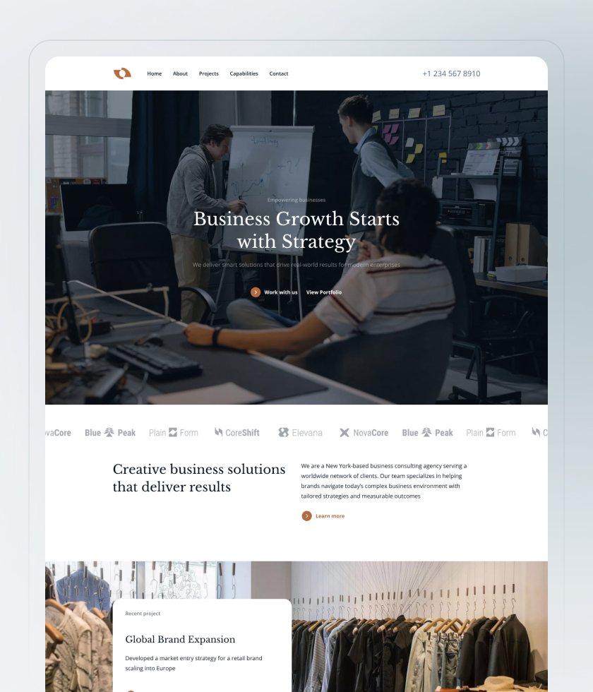 Vorschau der Website-Vorlage „Business Consultant“