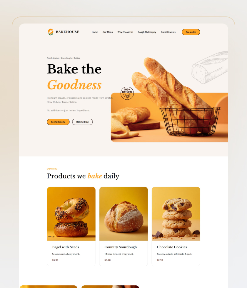 Yellow website template 5