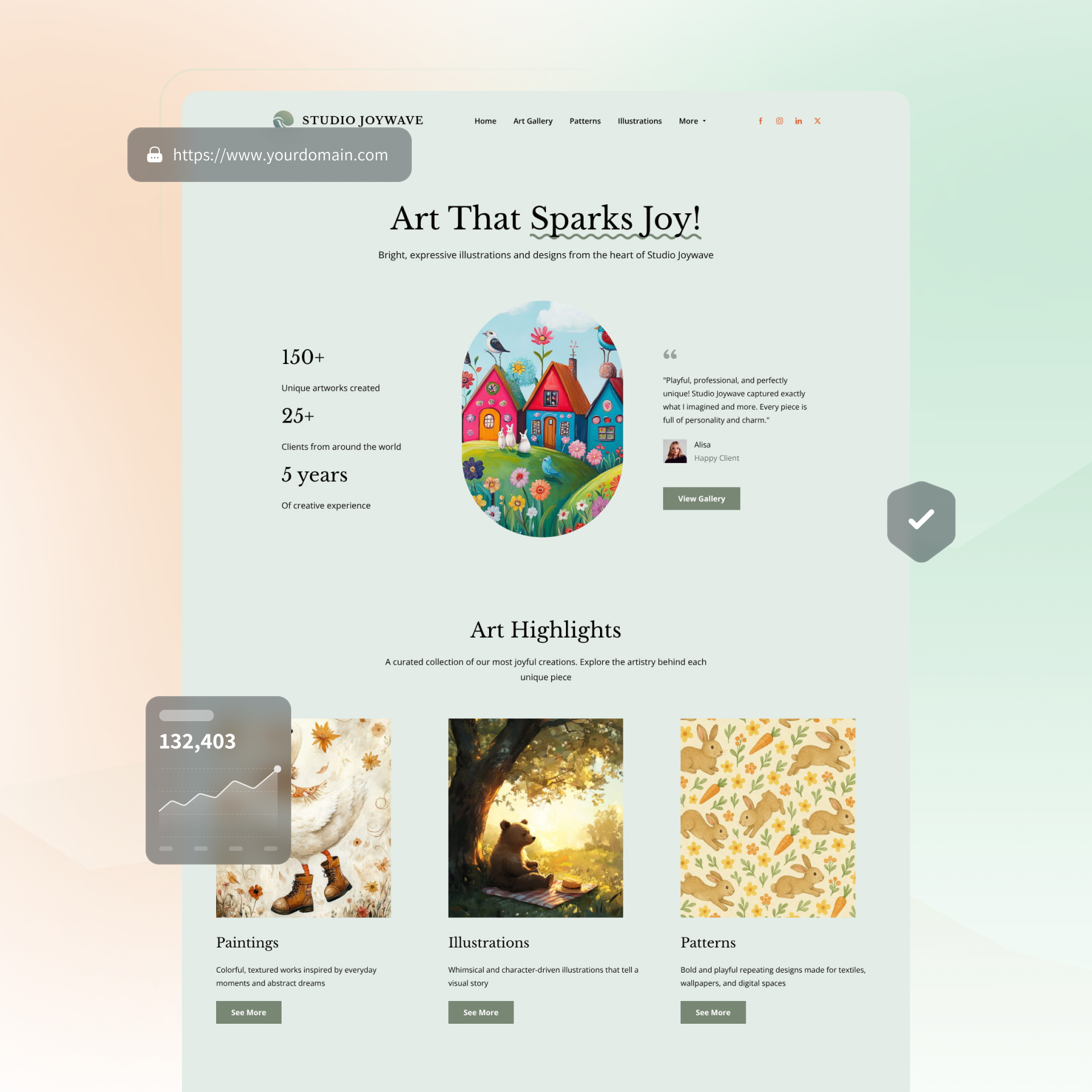 artist portfolio website builder