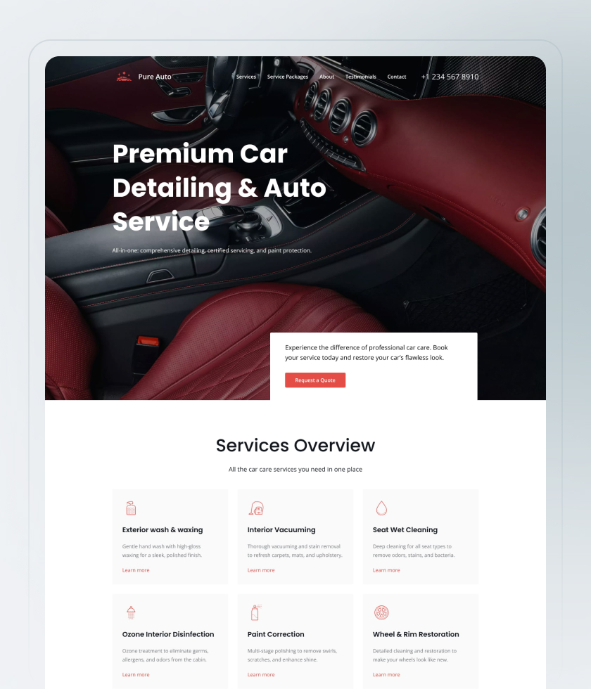 Clean website template 5