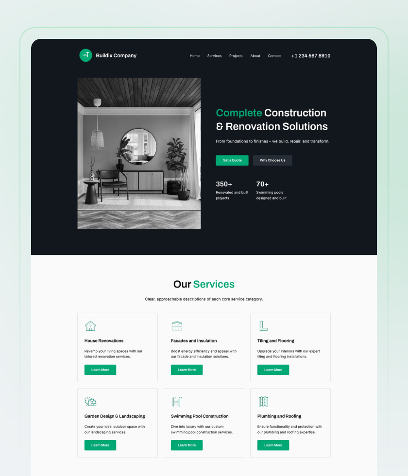 Prévia do template General Construction Services