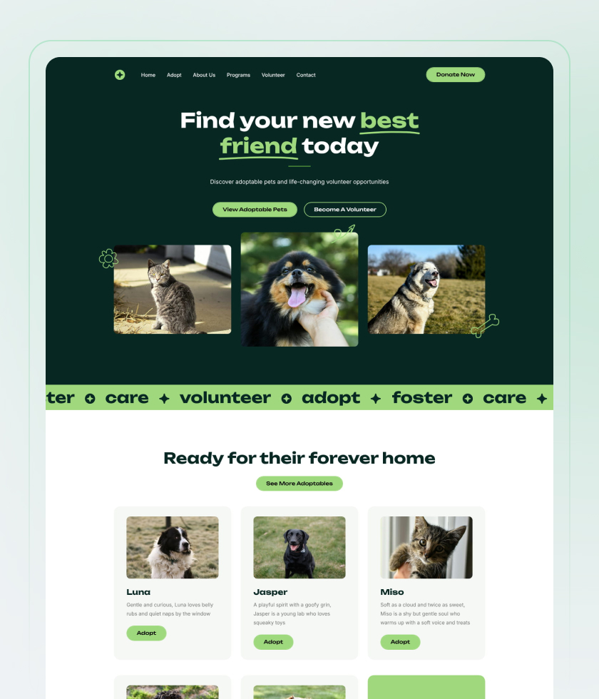 Typographic website template 6