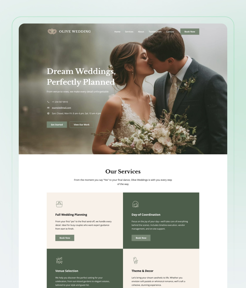 Elegant website template 5