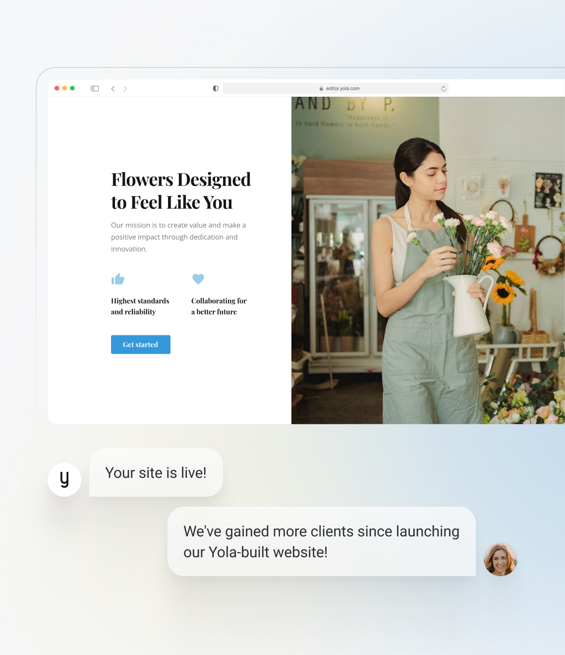 Build a site using a neutral website template
