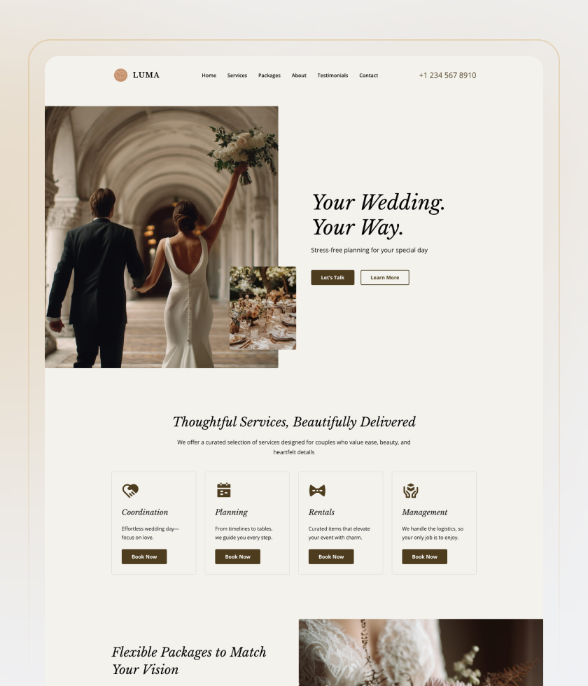 Brown website template 5