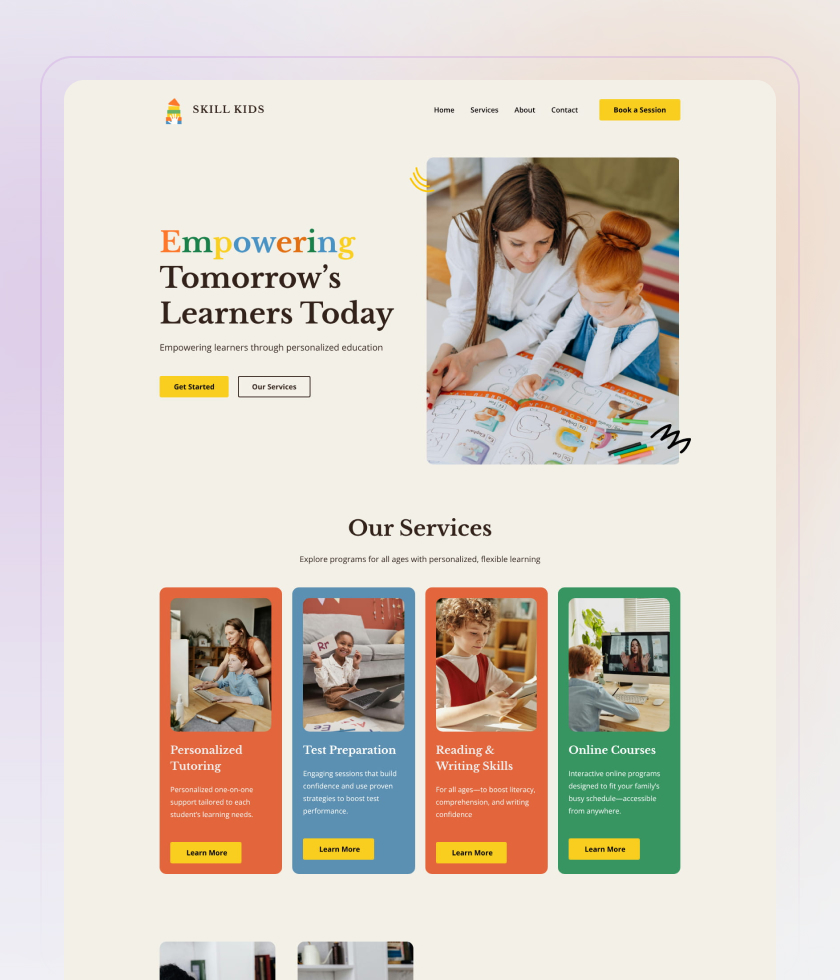 Orange website template 7