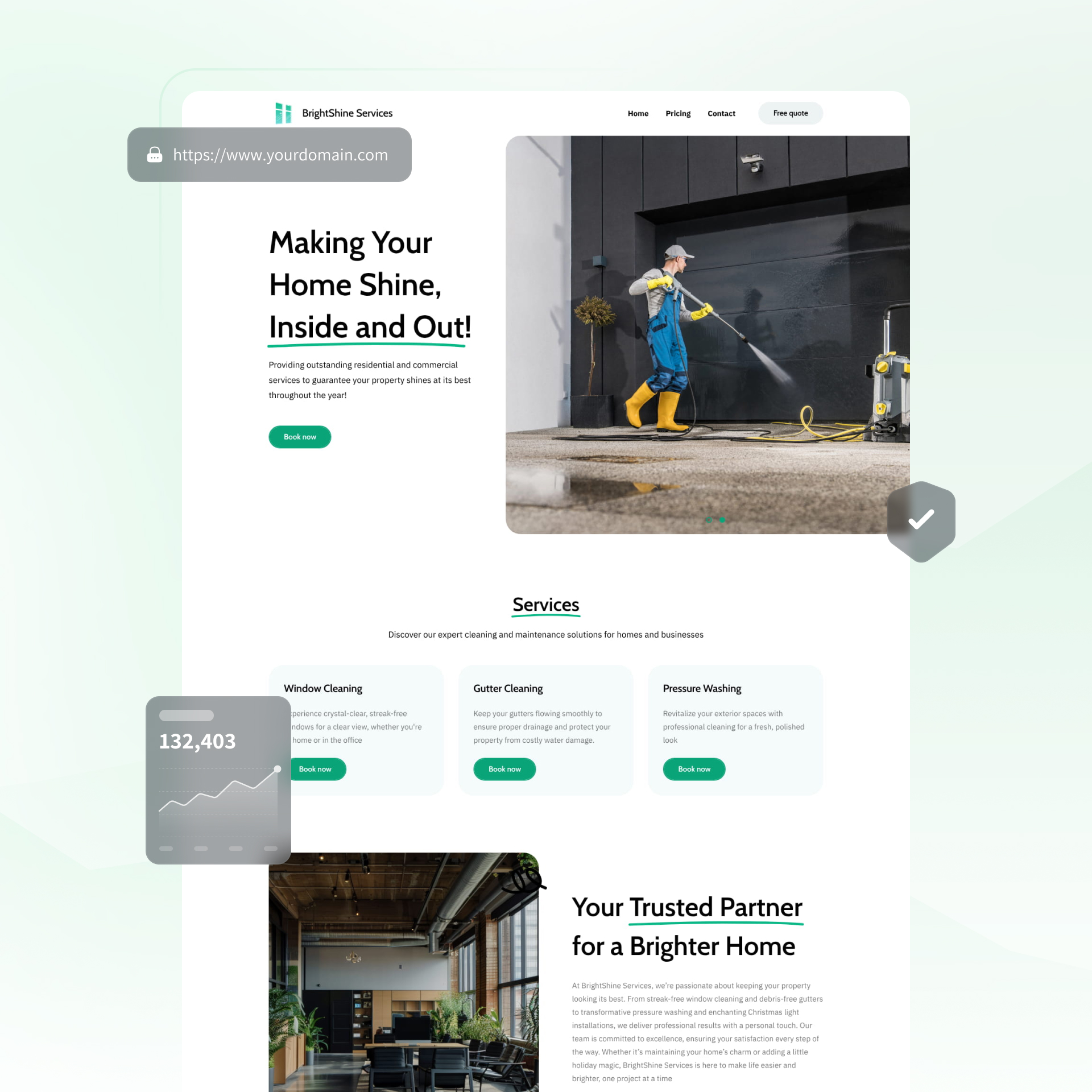 pressure washing website builder