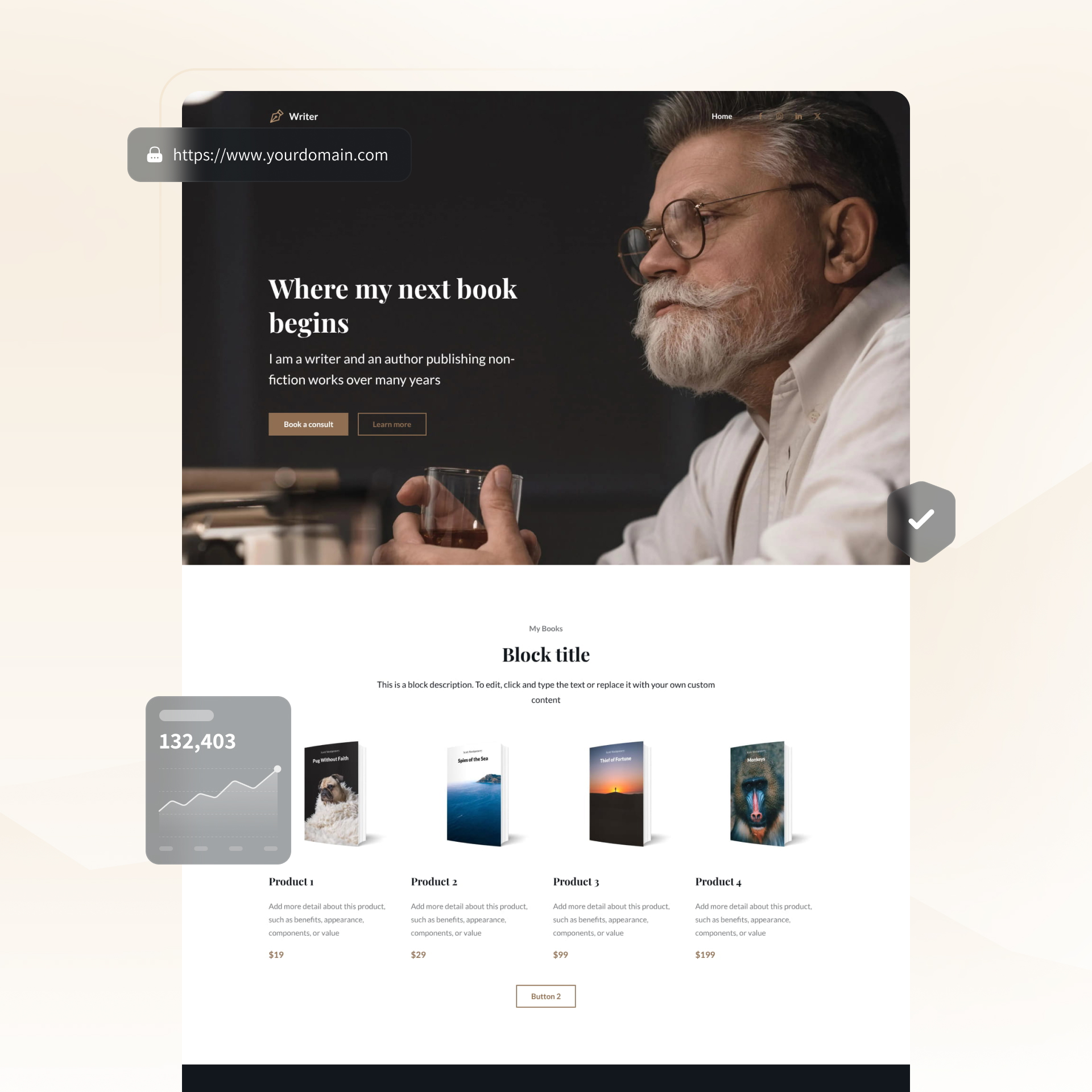 writer website builder