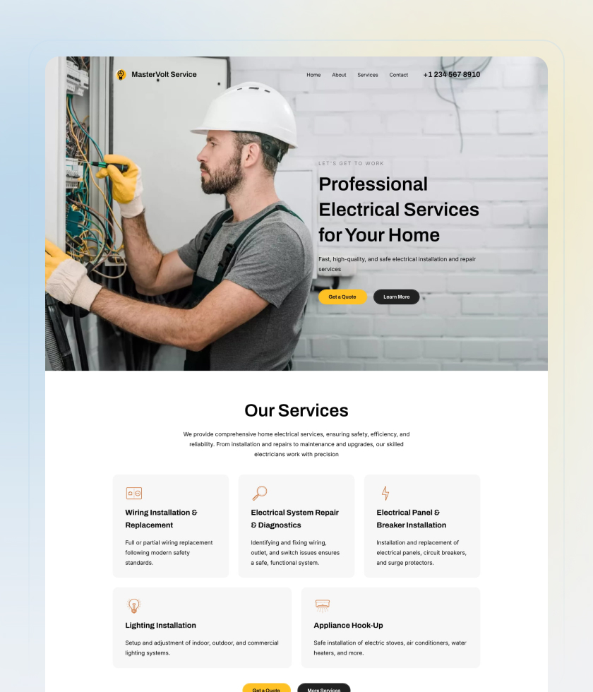 Anteprima del modello Electrical services