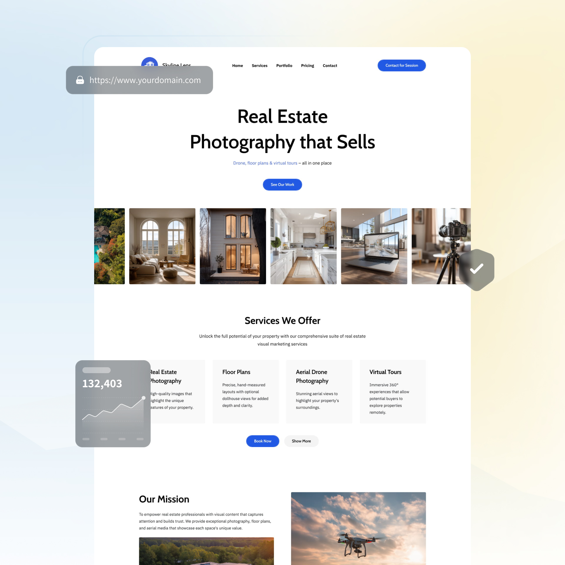 real estate photographer website builder