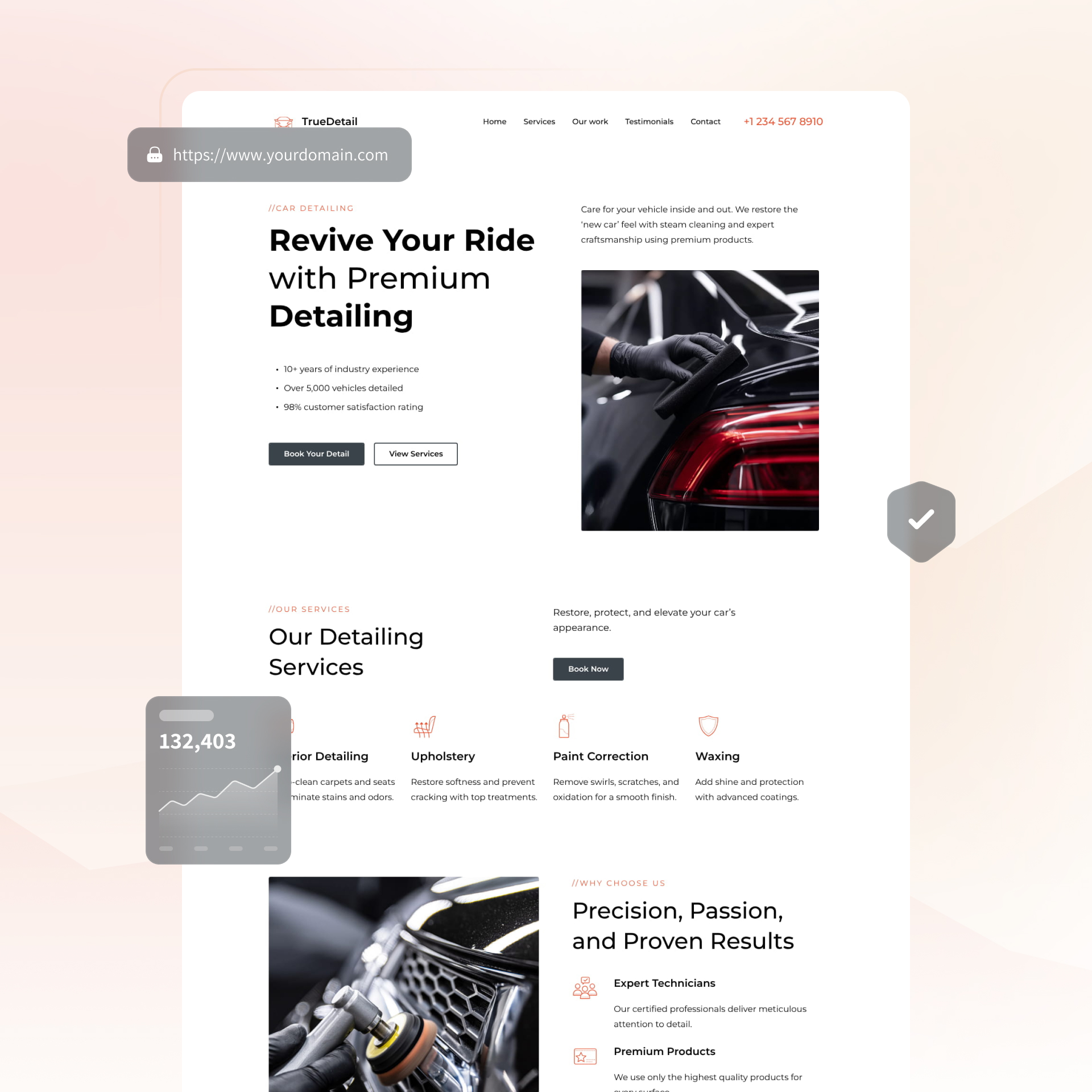 auto detailing website builder