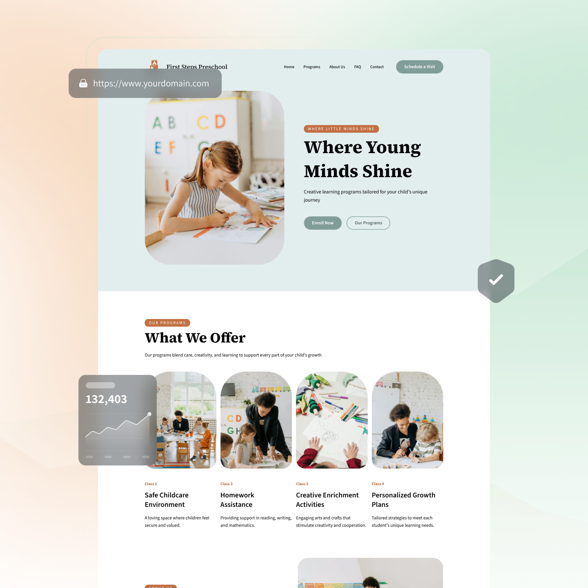 preschool website builder