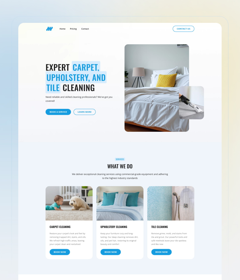 Blue website template 6