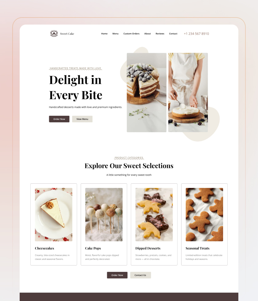 Brown website template 2
