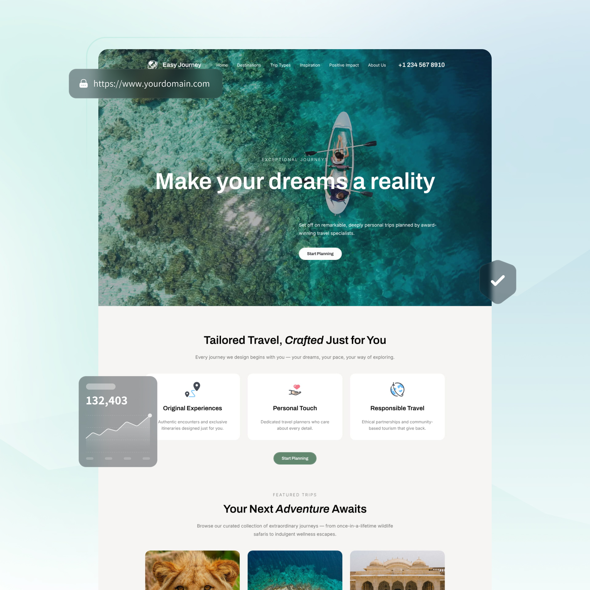 tourism website builder