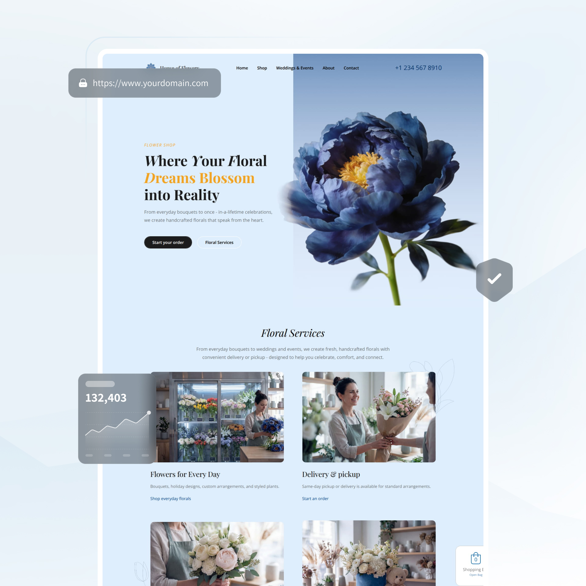 flower shop website builder