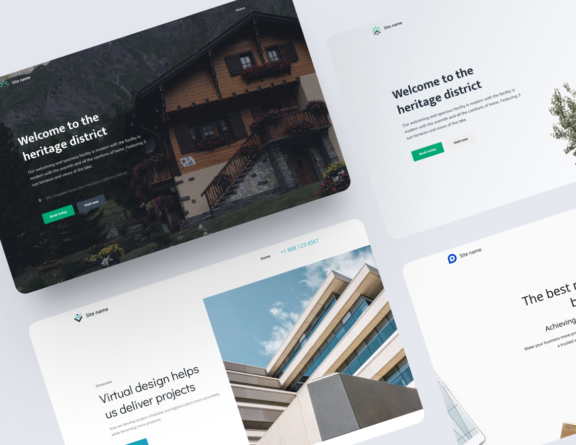 real estate website template