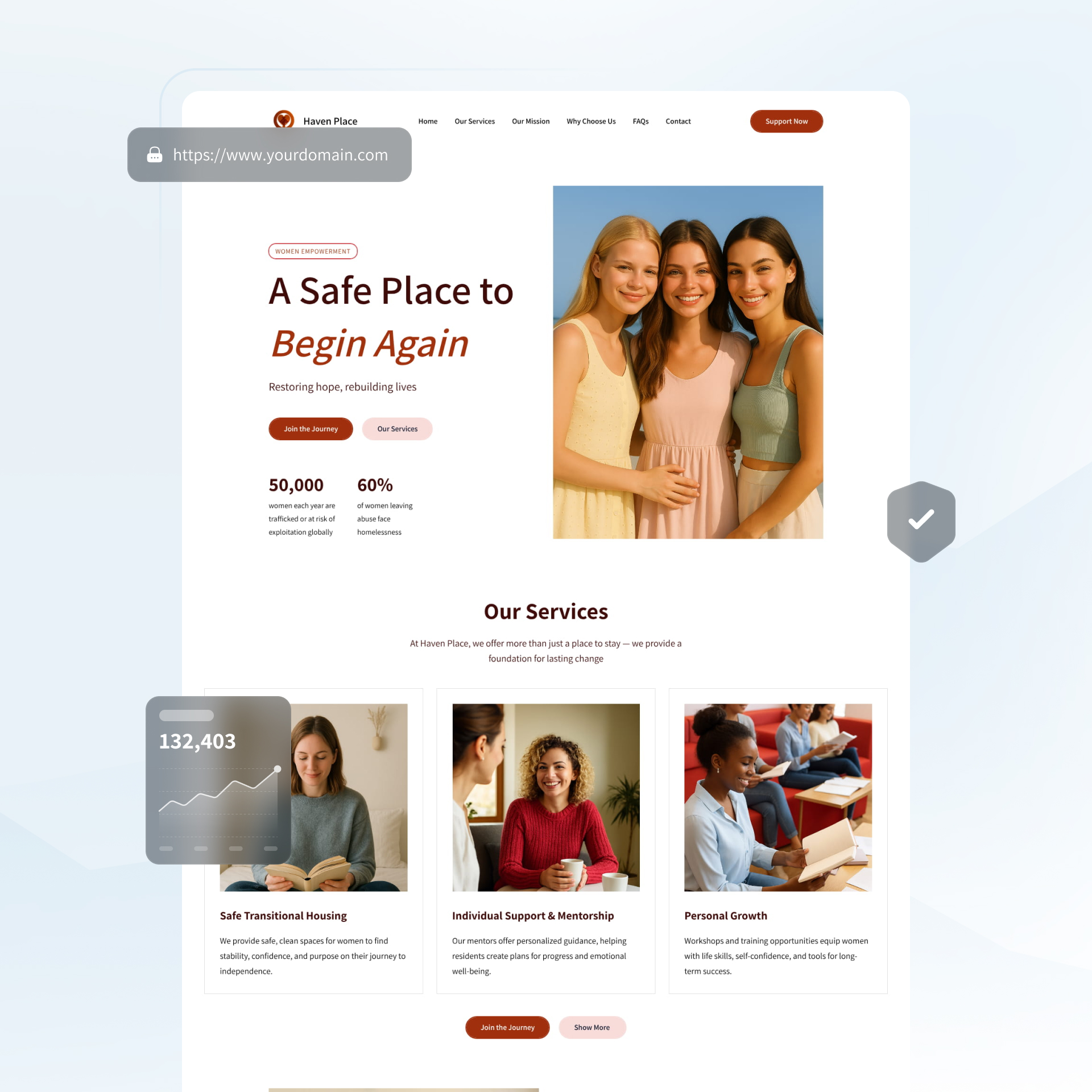 feminine website builder