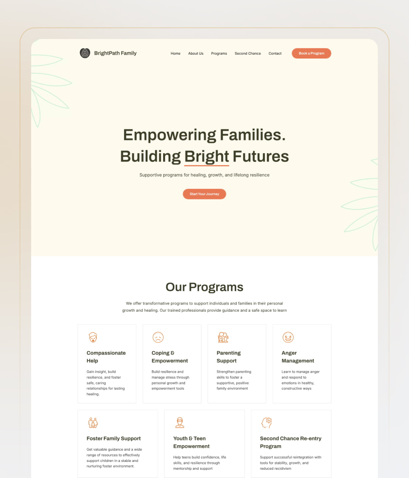 Mobile-first website template 5
