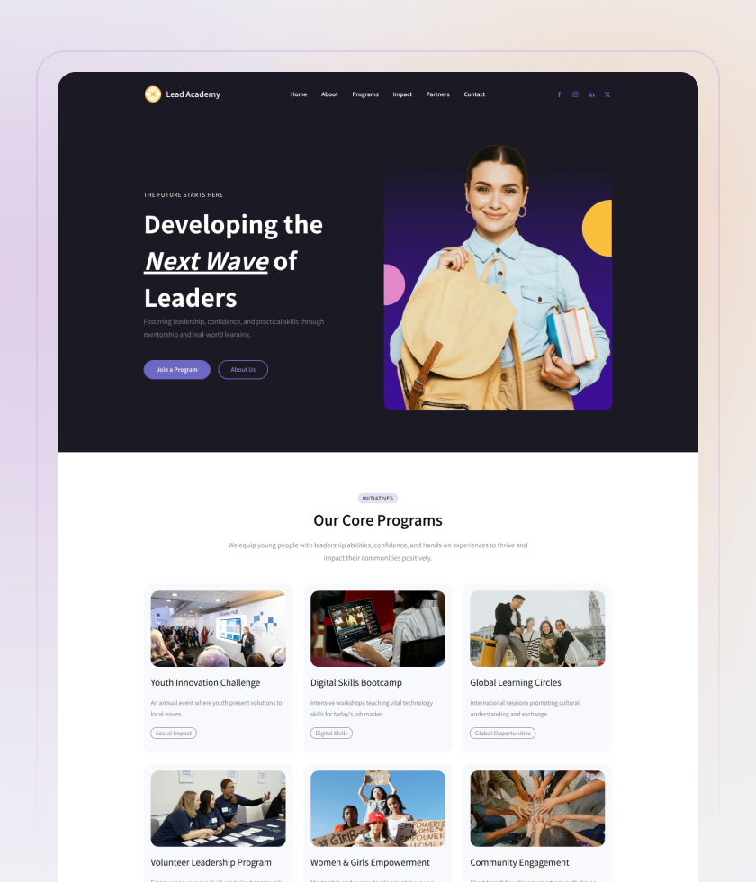 Geometric website template 2