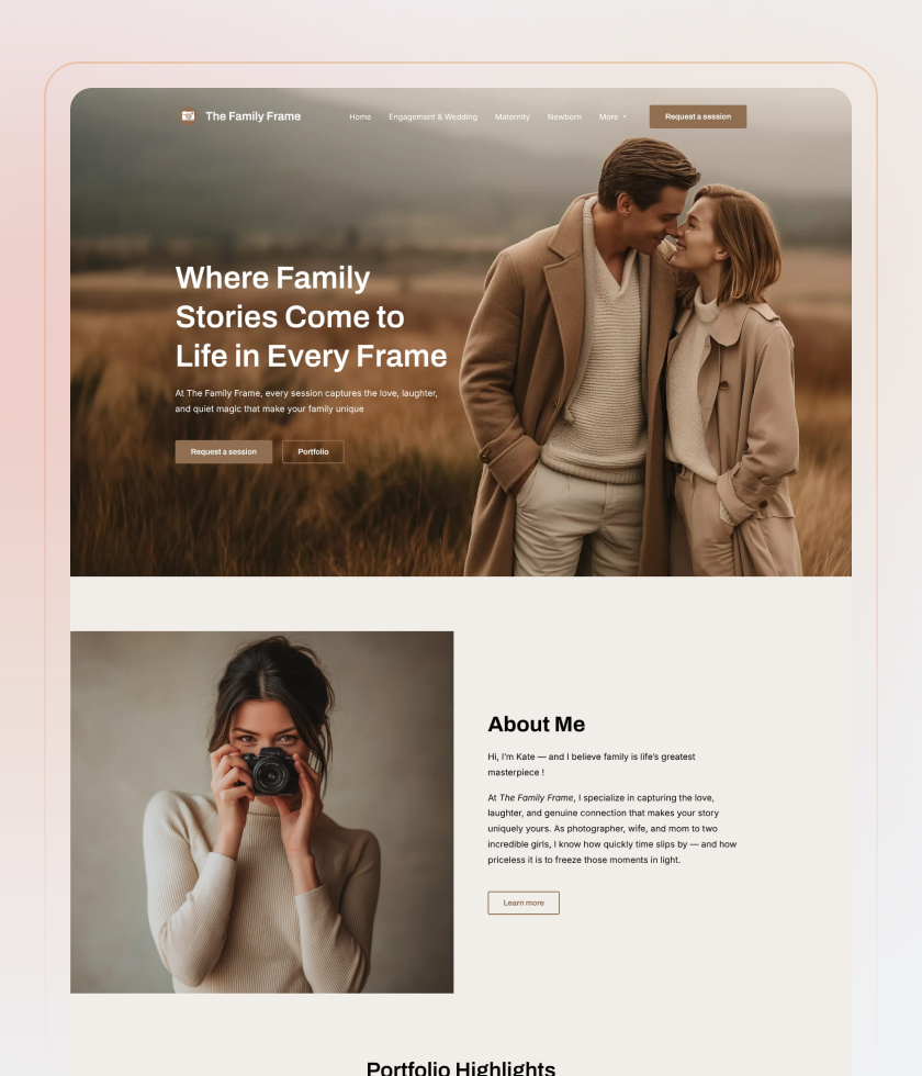 Warm website template 7