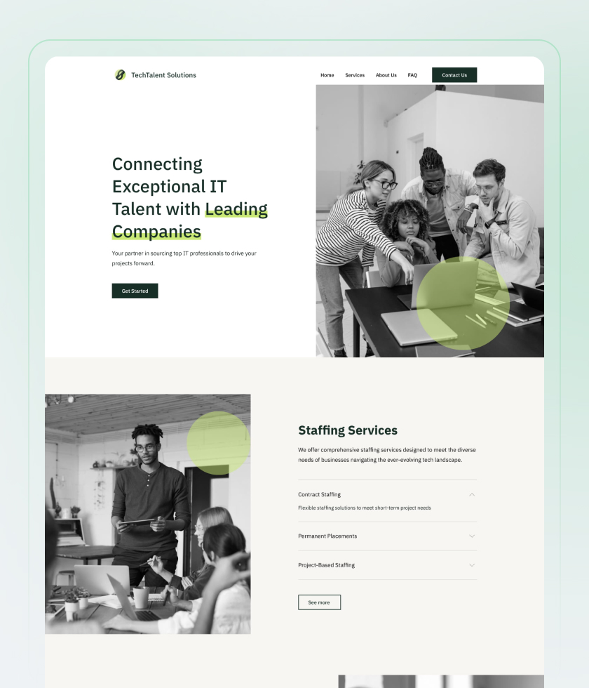 Geometric website template 4
