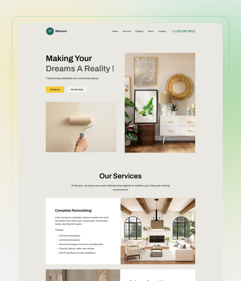 Scandinavian website template 2