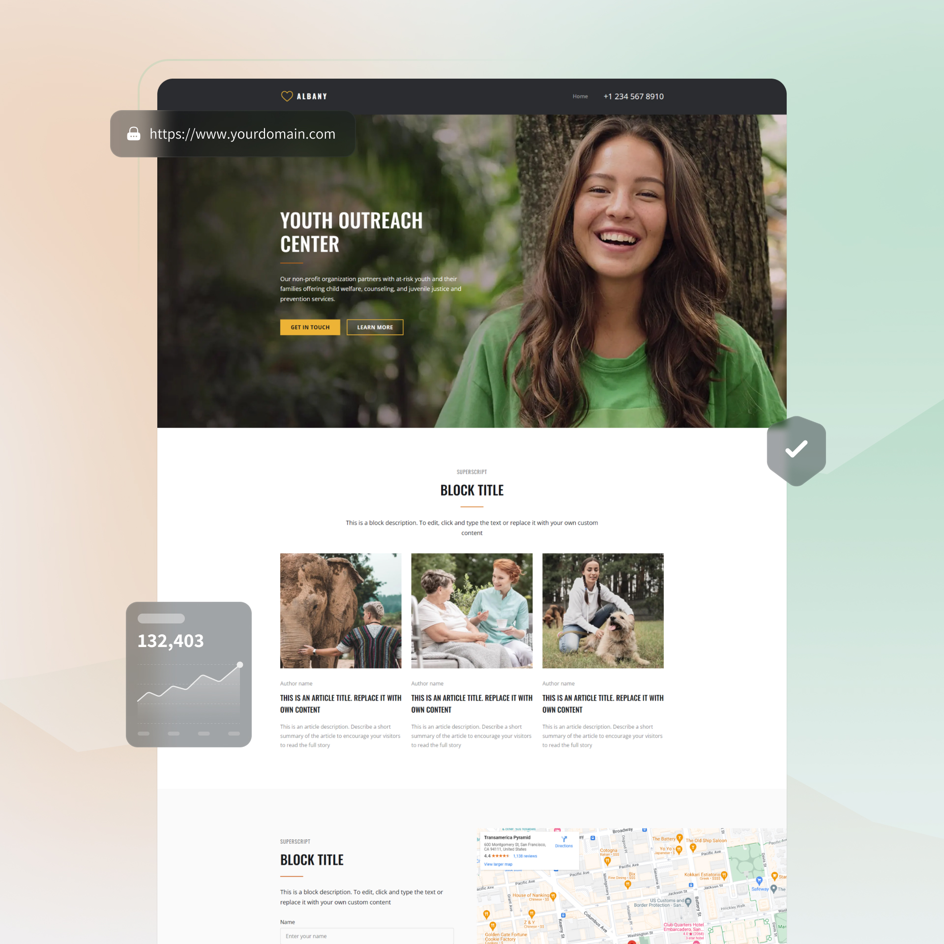 Best nonprofit website templates
