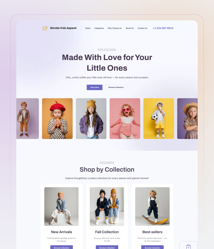 High-contrast website template 7