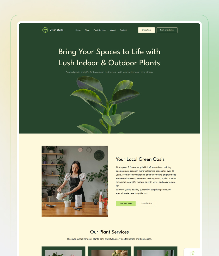 Green website template 3