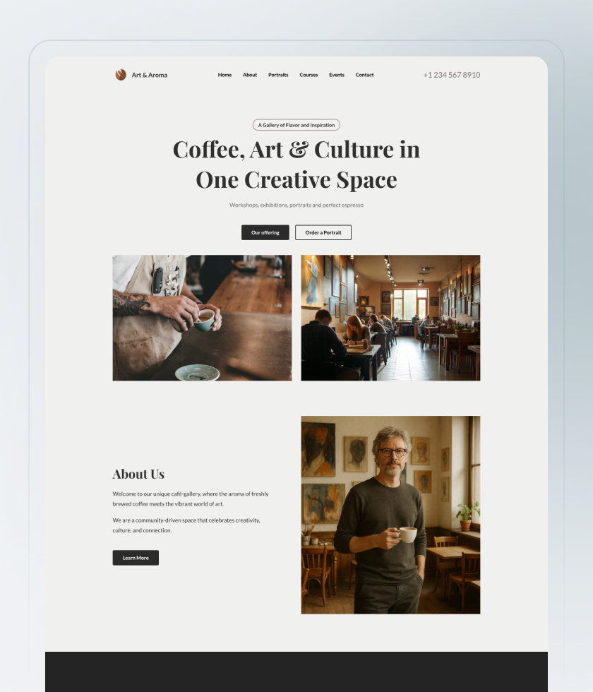 Neutral website template 4