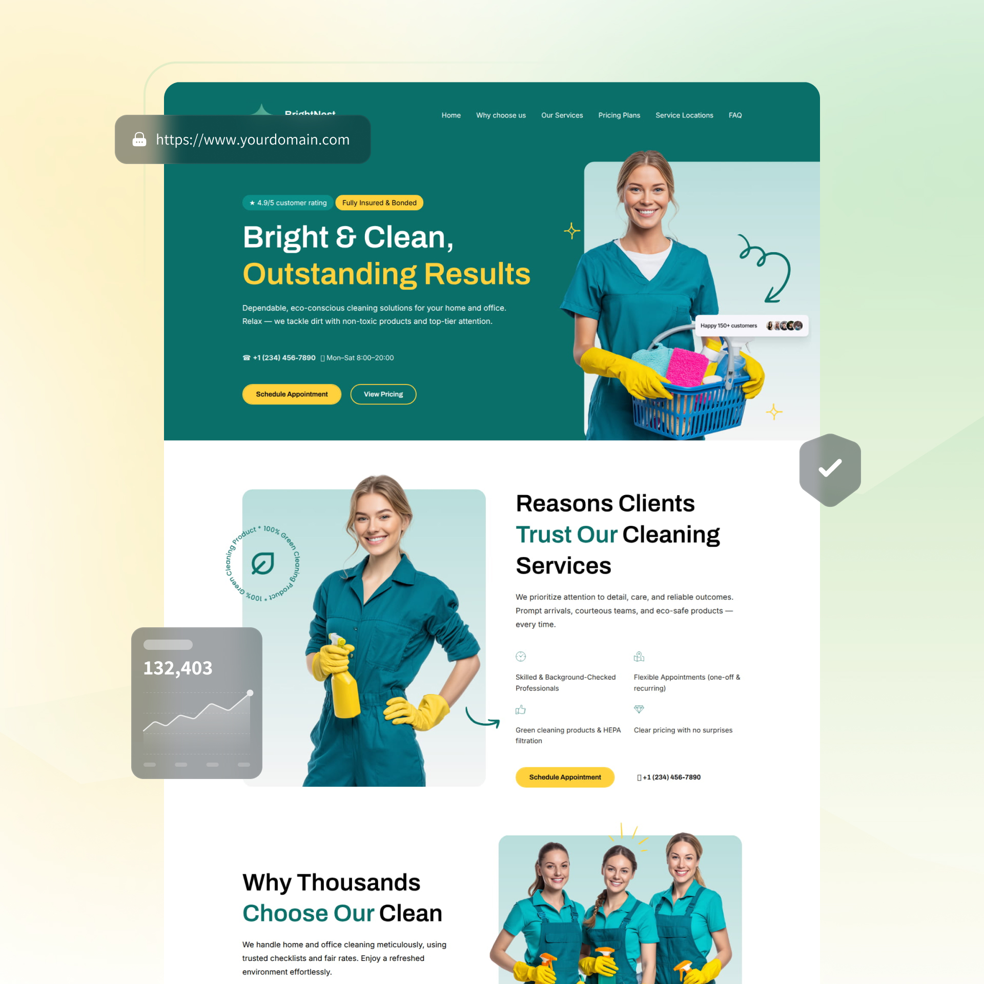 Best green website templates