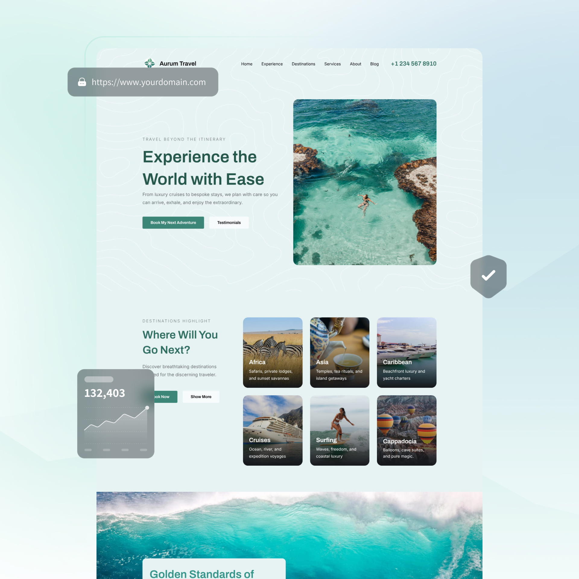 travel agency website builder