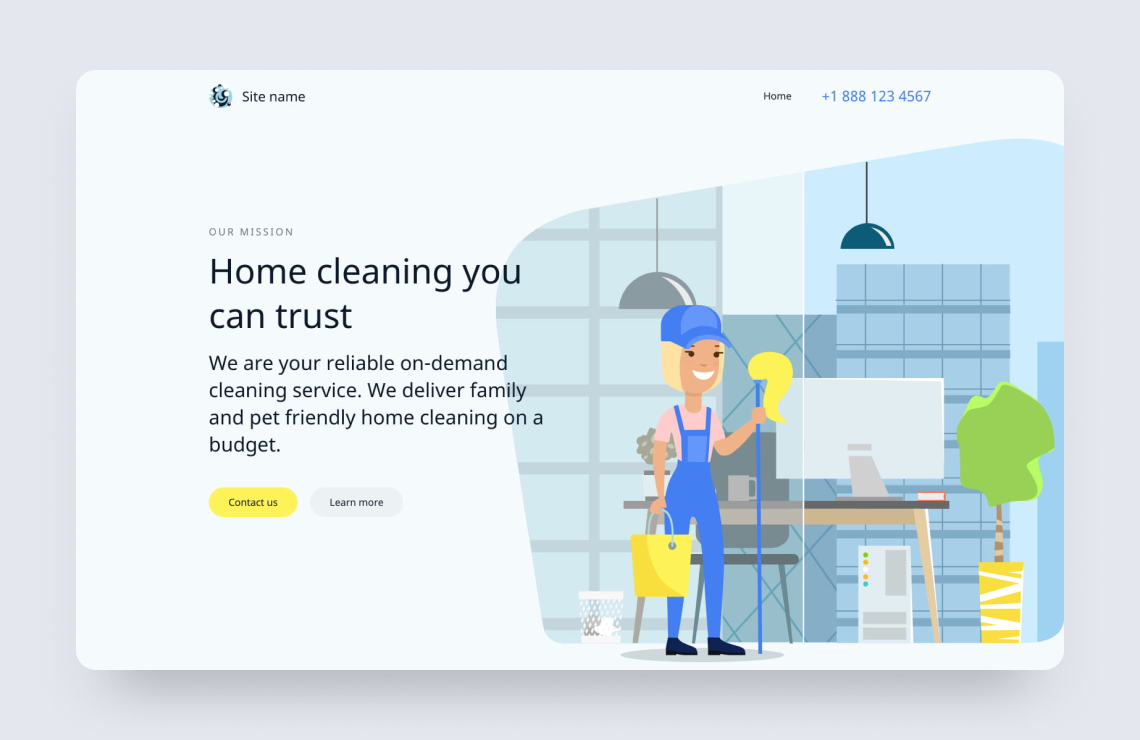 Cleaning Company Website Template Free